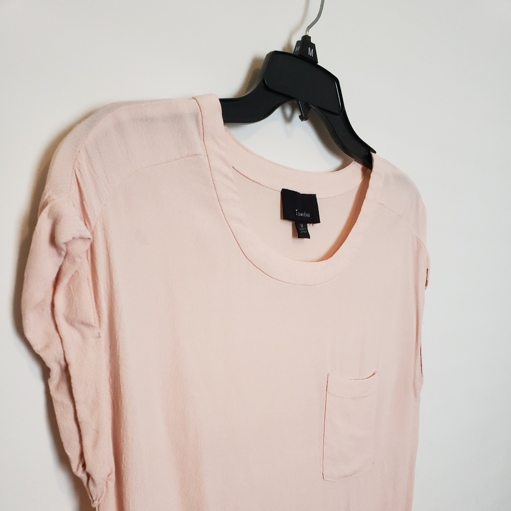 Anthropologie Lumiere Brand Blush Pink Top
